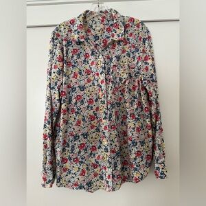 Style & Co Floral Long Sleeve Button Down Shirt Size XL